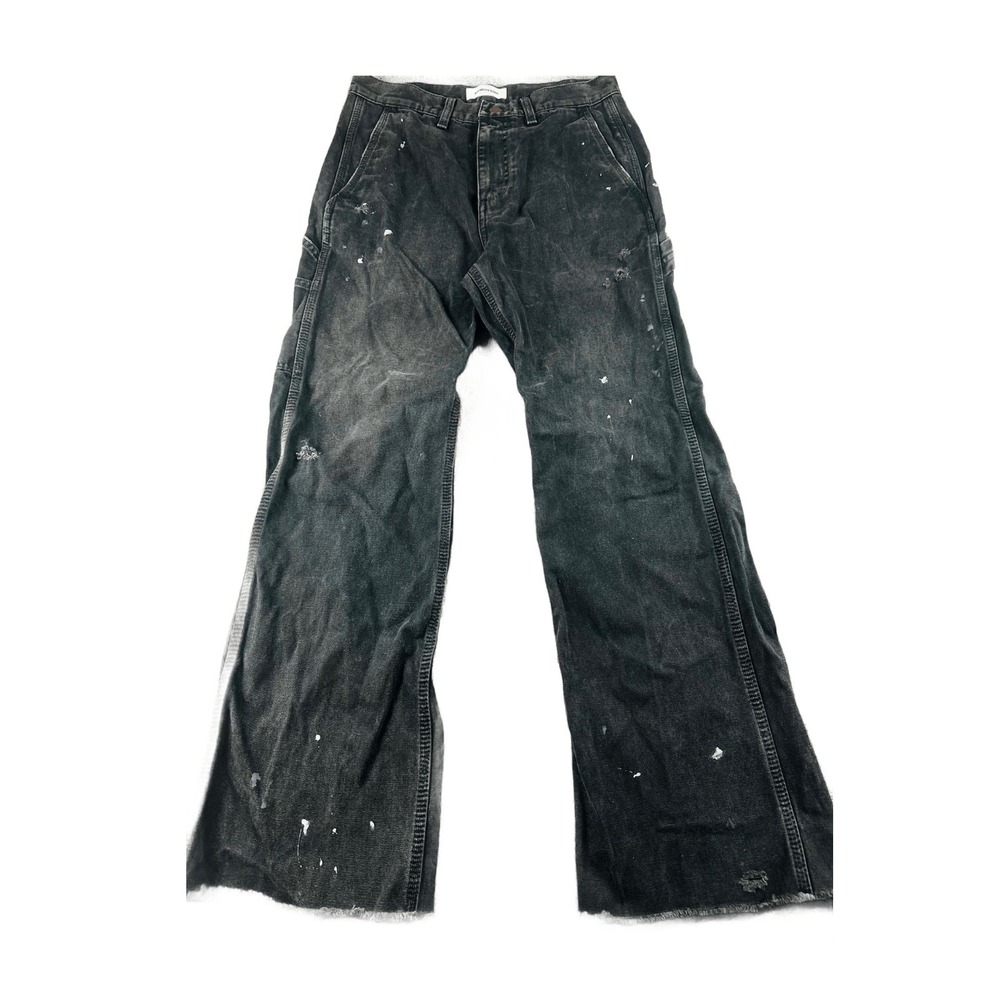 Monkey Time Denim Flare Painter Jeans Men 31x27 Black Carpenter Japan Workwear